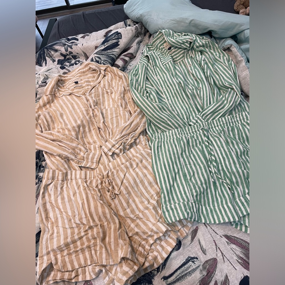 Universal Thread, Target brand, Linen long sleeve and short sets, size large